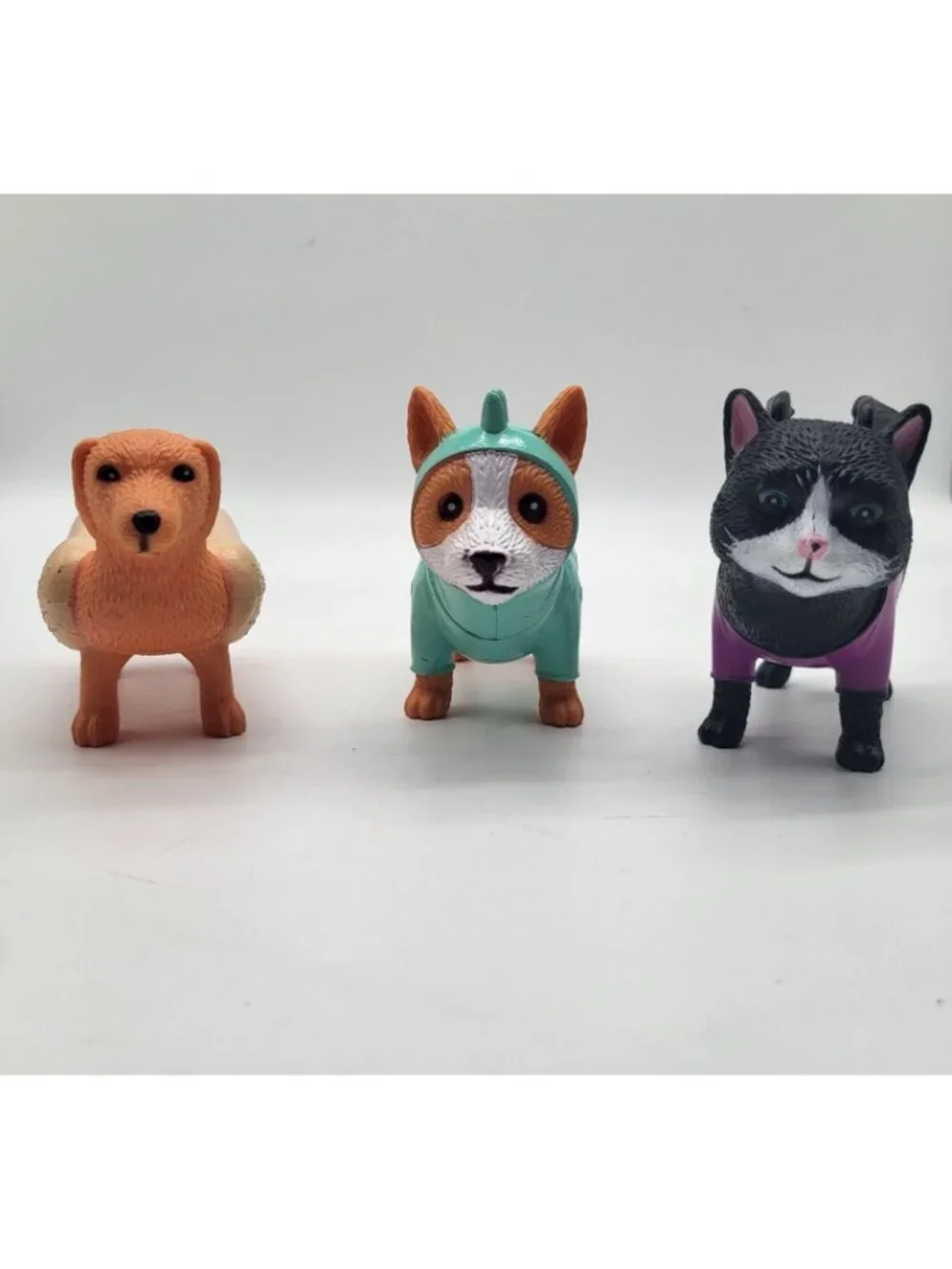 Ankyo Halloween Costume Black Cat Dogs Dachshund Corgi Animal Figures Toys